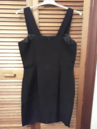 Vestido fiesta negro y rojo