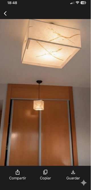 Pareja de Apliques Estilo Japonés-Pantalla de Tela