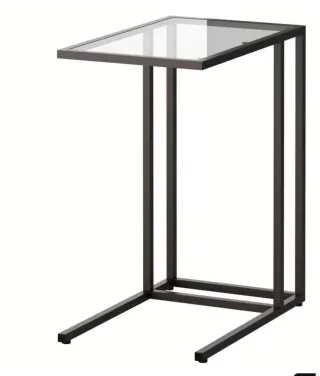 2 Mesas Auxiliares Cristal y Metal