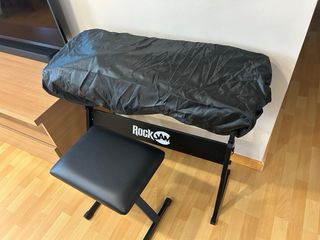 Teclado RockJam con soporte y banqueta