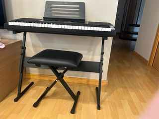Teclado RockJam con soporte y banqueta