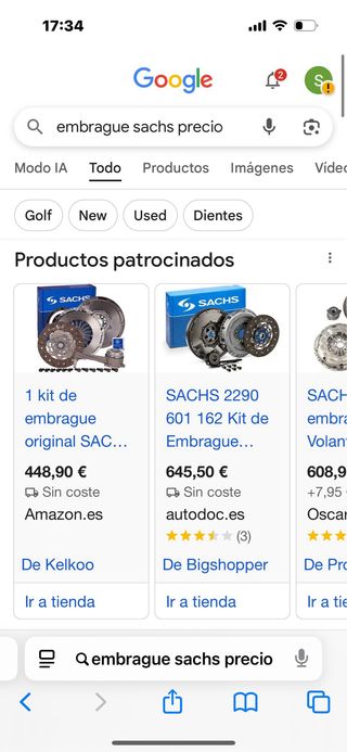Kit Embrague SACHS (Nuevo)