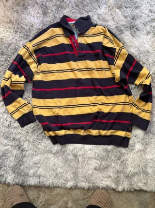 Polo State of Art Vintage Rayas Azul Amarillo