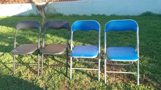 4 Sillas Plegables Metal/Plástico