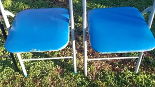 4 Sillas Plegables Metal/Plástico