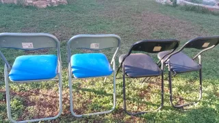 4 Sillas Plegables Metal/Plástico