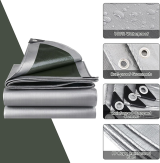 Telo Impermeabile Esterno 3x5m 180 g/m² PE con Rin