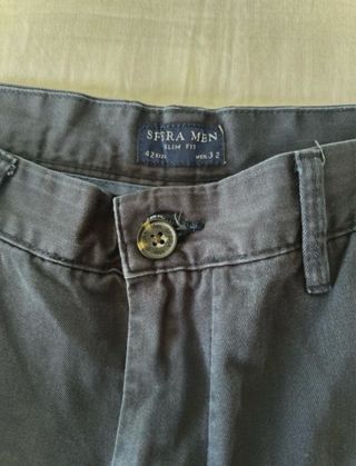 Pantalones chinos Zara Man azul marino