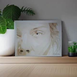 Cuadro abstracto ojos y nariz