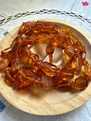 Collar de ámbar natural