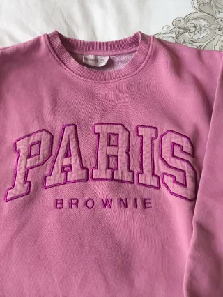 Sudadera Brownie Paris Rosa