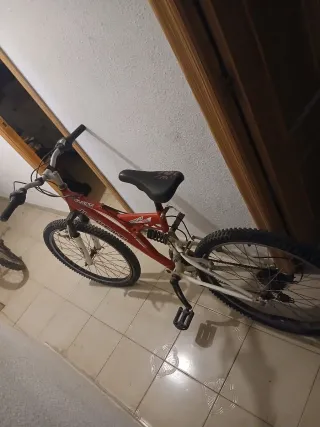 Bicicleta de montaña roja