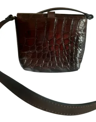 Bolso Jil Sander Cocodrilo Marrón Mini