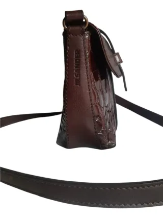 Bolso Jil Sander Cocodrilo Marrón Mini