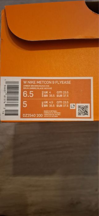 Zapatillas Nike Metcon 9 Flyease Mujer Naranja