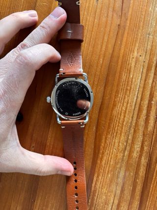 Reloj Fossil Blanco Correa Piel Marrón FS5395