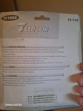 Lámpara LED Coche 7 LED YI YUAN