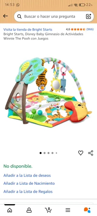 Gimnasio para bebé con accesorios