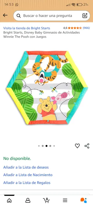 Gimnasio para bebé con accesorios