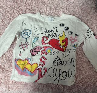 Camiseta Bershka Estampada XS