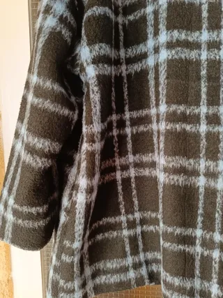 Chaquetón cuadros talla 50/5XL negro y azul
