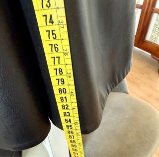 Falda larga piel sintética negra T.38