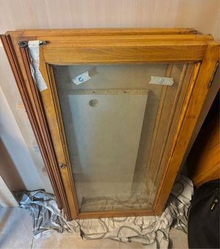 Porte vetrina vintage in legno