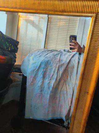 Espejo dorado marco madera