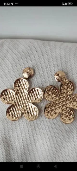 Orecchini Max Mara Acciaio Dorato Pietra Grigia