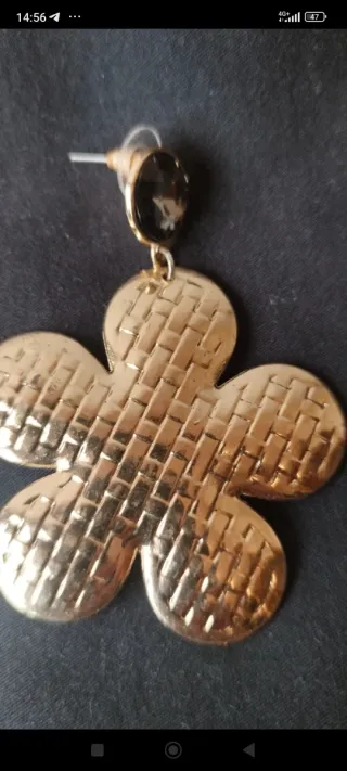 Orecchini Max Mara Acciaio Dorato Pietra Grigia