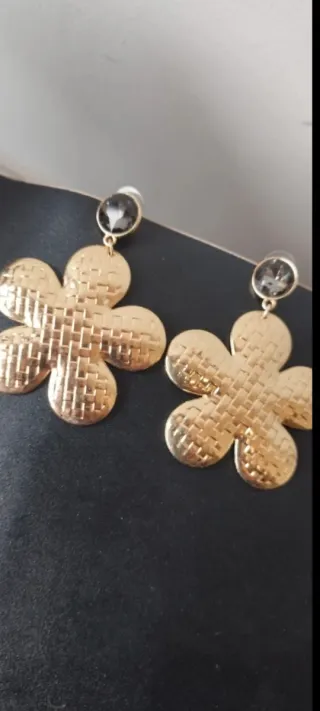 Orecchini Max Mara Acciaio Dorato Pietra Grigia