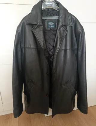 Chaqueta de cuero IAN CARLO negra