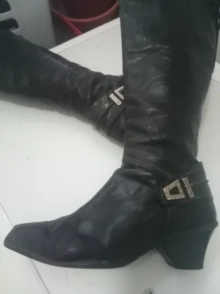 Botas altas piel Hispanitas marrones