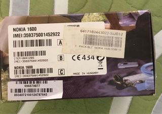 Teléfono Móvil Nokia 1600 Negro