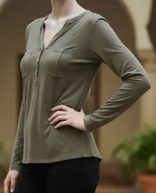 Camisa Massimo Dutti Mujer Talla M Caqui