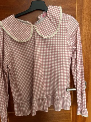 Blusa Allo Allo Cuadro Vichy Rosa
