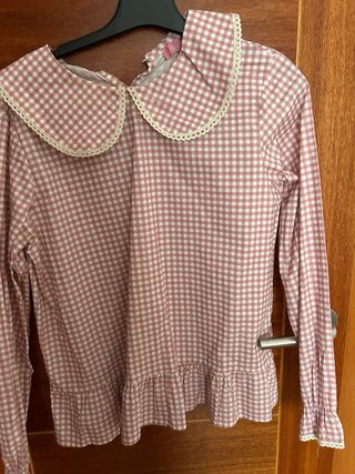 Blusa Allo Allo Cuadro Vichy Rosa