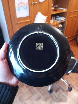 Plato Cerámica Griego Dorado