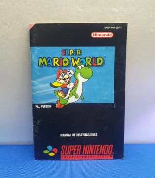 JUEGO MANUAL SNES SUPER MARIO WORLD PAL ESP ESPAÑA