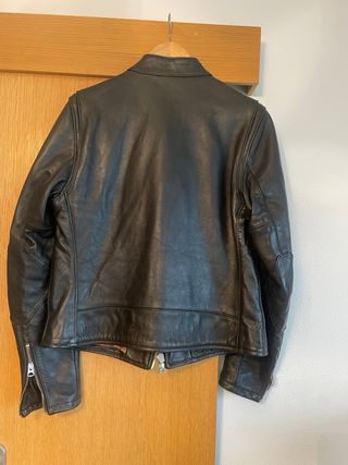 Chaqueta Schott NYC Negra,talla M - L ,M holgada