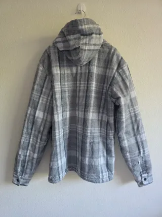 Abrigo cuadros forro pelo