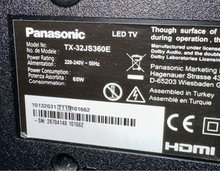 Televisor Panasonic TX-32JS360E - Como nuevo