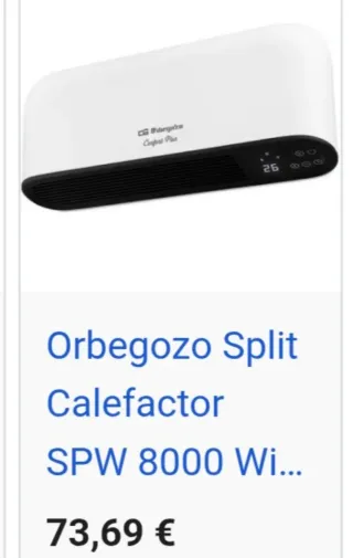 Calefactor Orbegozo Confort Plus