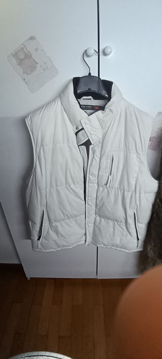 Gilet Bianco Imbottito in Pile Nero