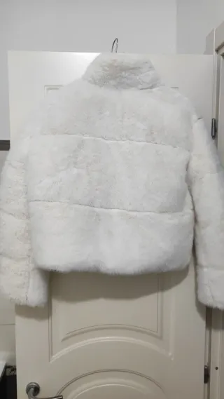 Bershka pelliccia sintetica bianca XS