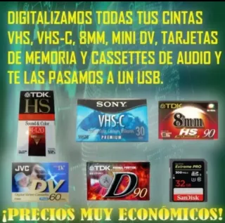 Digitalización VHS, MINI DV, HI8...