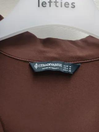 Camisa Stradivarius marrón chocolate