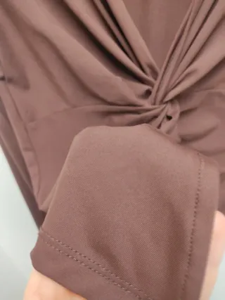 Camisa Stradivarius marrón chocolate