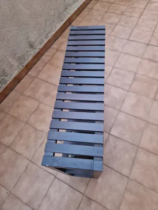 Mueble de baño de madera negro/marrón