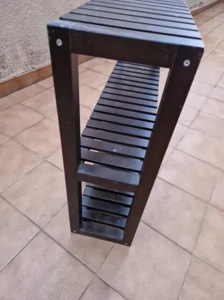 Mueble de baño de madera negro/marrón